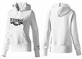 Nike Philadelphia Eagles Team Logo White Women Pullover Hoodies (4),baseball caps,new era cap wholesale,wholesale hats