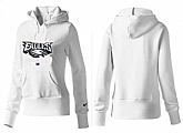 Nike Philadelphia Eagles Team Logo White Women Pullover Hoodies (5),baseball caps,new era cap wholesale,wholesale hats