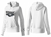 Nike Philadelphia Eagles Team Logo White Women Pullover Hoodies (6),baseball caps,new era cap wholesale,wholesale hats