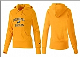 Nike Philadelphia Eagles Team Logo Yellow Women Pullover Hoodies (3),baseball caps,new era cap wholesale,wholesale hats