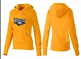 Nike Philadelphia Eagles Team Logo Yellow Women Pullover Hoodies (6),baseball caps,new era cap wholesale,wholesale hats