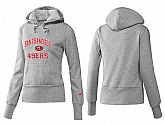 Nike San Francisco 49ers Team Logo Gray Women Pullover Hoodies (2),baseball caps,new era cap wholesale,wholesale hats