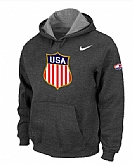 Nike Team USA Hockey Winter Olympics KO Pullover Performance Hoodie D.Grey,baseball caps,new era cap wholesale,wholesale hats