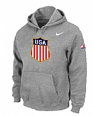 Nike Team USA Hockey Winter Olympics KO Pullover Performance Hoodie L.Grey,baseball caps,new era cap wholesale,wholesale hats