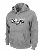 Philadelphia Eagles Authentic Logo Pullover Hoodie Grey,baseball caps,new era cap wholesale,wholesale hats