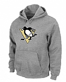 Pittsburgh Penguins Big x26 Tall Logo Pullover Hoodie Grey,baseball caps,new era cap wholesale,wholesale hats