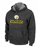 Pittsburgh Steelers Authentic Logo Pullover Hoodie Navy Grey,baseball caps,new era cap wholesale,wholesale hats