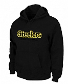 Pittsburgh Steelers Authentic font Pullover Hoodie Black,baseball caps,new era cap wholesale,wholesale hats