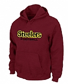 Pittsburgh Steelers Authentic font Pullover Hoodie Red,baseball caps,new era cap wholesale,wholesale hats