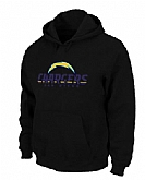 San Diego Chargers Authentic Logo Pullover Hoodie Black,baseball caps,new era cap wholesale,wholesale hats