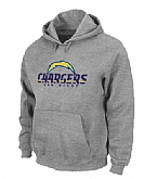 San Diego Chargers Authentic Logo Pullover Hoodie Grey,baseball caps,new era cap wholesale,wholesale hats