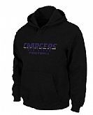 San Diego Chargers Authentic font Pullover Hoodie Black,baseball caps,new era cap wholesale,wholesale hats
