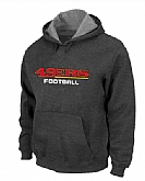 San Francisco 49ers Authentic font Pullover Hoodie Navy Grey,baseball caps,new era cap wholesale,wholesale hats