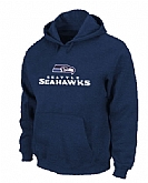 Seattle Seahawks Authentic Logo Pullover Hoodie Navy Blue,baseball caps,new era cap wholesale,wholesale hats