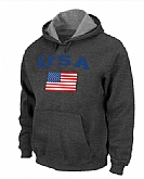 USA Olympics USA Flag Pullover Hoodie D.Grey,baseball caps,new era cap wholesale,wholesale hats