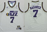 Utah Jazz #7 Pete Maravich White Swingman Throwback Jerseys,baseball caps,new era cap wholesale,wholesale hats