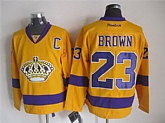 Los Angeles Kings #23 Dustin Brown Yellow Jerseys,baseball caps,new era cap wholesale,wholesale hats