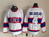 Montreal Canadiens #4 Jean Beliveau White Throwback CCM Jerseys,baseball caps,new era cap wholesale,wholesale hats
