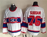 Montreal Canadiens #76 P.K. Subban White Throwback CCM Jerseys,baseball caps,new era cap wholesale,wholesale hats