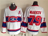 Montreal Canadiens #79 Andrei Markov White Throwback CCM Jerseys,baseball caps,new era cap wholesale,wholesale hats