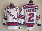 New York Rangers #2 Brian Leetch 1993 White Throwback CCM Jerseys,baseball caps,new era cap wholesale,wholesale hats