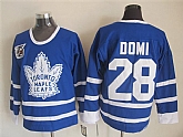 Toronto Maple Leafs #28 Tie Domi Blue 75TH Throwback CCM Jerseys,baseball caps,new era cap wholesale,wholesale hats