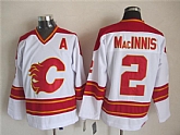 Calgary Flames #2 Al MacInnis White Throwback CCM Jerseys,baseball caps,new era cap wholesale,wholesale hats