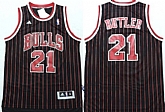 Chicago Bulls #21 Jimmy Butler Revolution 30 Swingman Black Pinstripe Jerseys,baseball caps,new era cap wholesale,wholesale hats