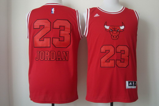Chicago Bulls #23 Michael Jordan Red With Red Fashion Jerseys