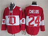 Detroit Red Wings #24 Chris Chelios Red Winter Classic Throwback CCM Jerseys,baseball caps,new era cap wholesale,wholesale hats