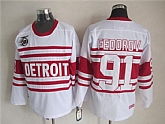 Detroit Red Wings #91 Sergei Fedorov White 75TH Throwback CCM Jerseys,baseball caps,new era cap wholesale,wholesale hats