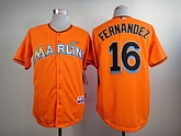 Florida Marlins #16 Jose Fernandez Orange Jerseys,baseball caps,new era cap wholesale,wholesale hats
