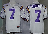 LSU Tigers #7 Leonard Fournette White Jerseys,baseball caps,new era cap wholesale,wholesale hats