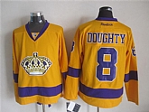 Los Angeles Kings #8 Drew Doughty Yellow Throwback CCM Jerseys,baseball caps,new era cap wholesale,wholesale hats