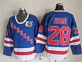 New York Rangers #28 Tie Domi Light Blue 75TH Throwback CCM Jerseys,baseball caps,new era cap wholesale,wholesale hats