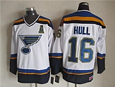 St. Louis Blues #16 Brett Hull 2014 White Throwback CCM Jerseys,baseball caps,new era cap wholesale,wholesale hats