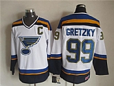 St. Louis Blues #99 Wayne Gretzky 2014 White Throwback CCM Jerseys,baseball caps,new era cap wholesale,wholesale hats