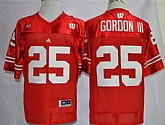 Wisconsin Badgers #25 Melvin Gordon III Red Jerseys,baseball caps,new era cap wholesale,wholesale hats