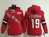 Womens Detroit Red Wings #19 Steve Yzerman Red Old Time Hockey Hoodie,baseball caps,new era cap wholesale,wholesale hats