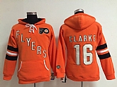 Womens Philadelphia Flyers #16 Bobby Clarke Orange Old Time Hockey Hoodie,baseball caps,new era cap wholesale,wholesale hats