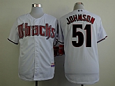 Arizona Diamondbacks #51 Randy Johnson White Cool Base Jerseys,baseball caps,new era cap wholesale,wholesale hats