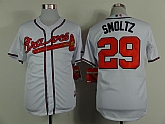 Atlanta Braves #29 John Smoltz White Cool Base Jerseys,baseball caps,new era cap wholesale,wholesale hats