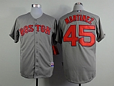 Boston Red Sox #45 Pedro Martinez Gray Cool Base Jerseys,baseball caps,new era cap wholesale,wholesale hats