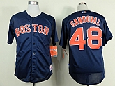 Boston Red Sox #48 Pablo Sandoval Navy Blue Jerseys,baseball caps,new era cap wholesale,wholesale hats