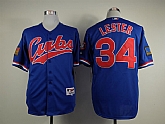 Chicago Cubs #34 Jon Lester 1994 Blue Throwback Jerseys,baseball caps,new era cap wholesale,wholesale hats
