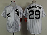 Chicago White Sox #29 Jeff Samardzija White With Black Pinstripe Jerseys,baseball caps,new era cap wholesale,wholesale hats