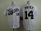 Detroit Tigers #14 David Price 2015 White Jerseys,baseball caps,new era cap wholesale,wholesale hats