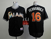 Florida Marlins #16 Jose Fernandez Black Jerseys,baseball caps,new era cap wholesale,wholesale hats