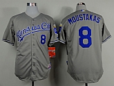 Kansas City Royals #8 Mike Moustakas Gray Jerseys,baseball caps,new era cap wholesale,wholesale hats