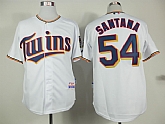 Minnesota Twins #54 Ervin Santana 2015 White Jerseys,baseball caps,new era cap wholesale,wholesale hats